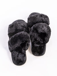 WOMEN'S FLUFFY COZY COMFY OPEN TOE SLIPPERS