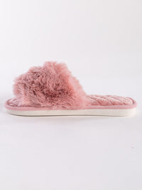 WOMEN'S FLUFFY COZY COMFY OPEN TOE SLIPPERS
