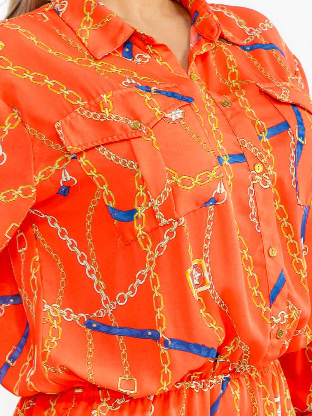 PLUS SIZE LONG SLEEVE MULTI PRINT SIDE RUCHED MINI DRESS