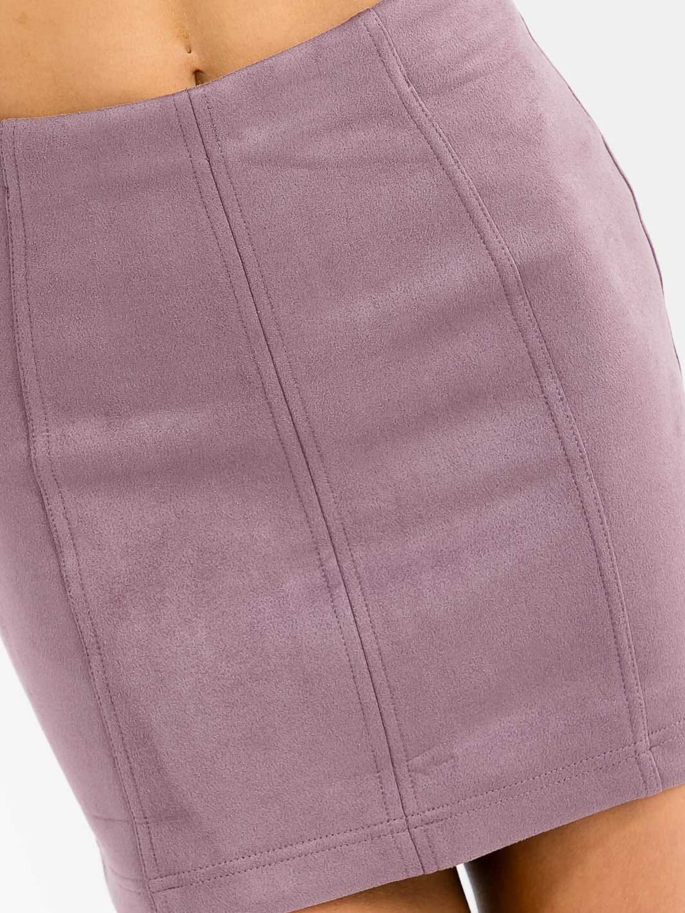 WOMEN'S ZIPPER CLOSURE VELVET MINI SKIRT