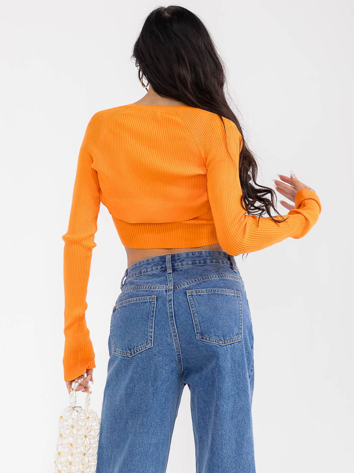 WOMEN'S LONG SLEEVE CARDIGAN & TANK TOP RIBBED 2PCS SET TOP