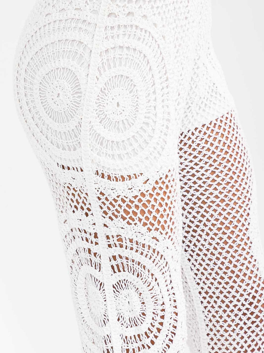 WOMEN'S ELASTIC WAIST CROCHET BELL LEG PANTS