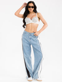 WOMEN'S SLEEVELESS PEARL SEQUINS BRALETTE