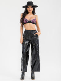 WOMEN'S SLEEVELESS MULTI STUDS BRALETTE