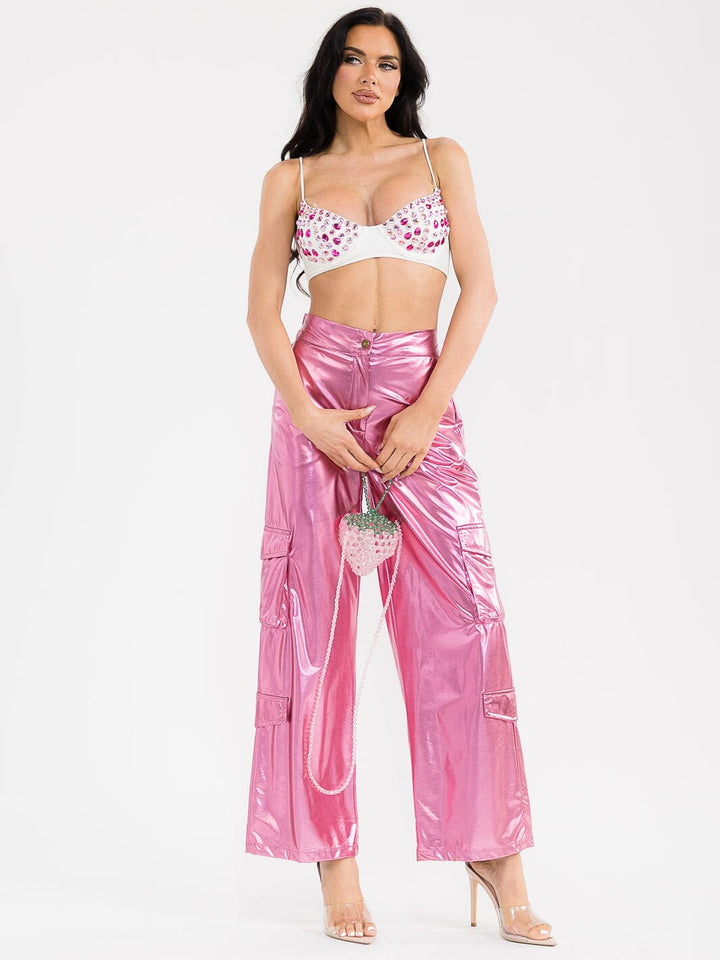 WOMEN'S SLEEVELESS MULTI STUDS BRALETTE