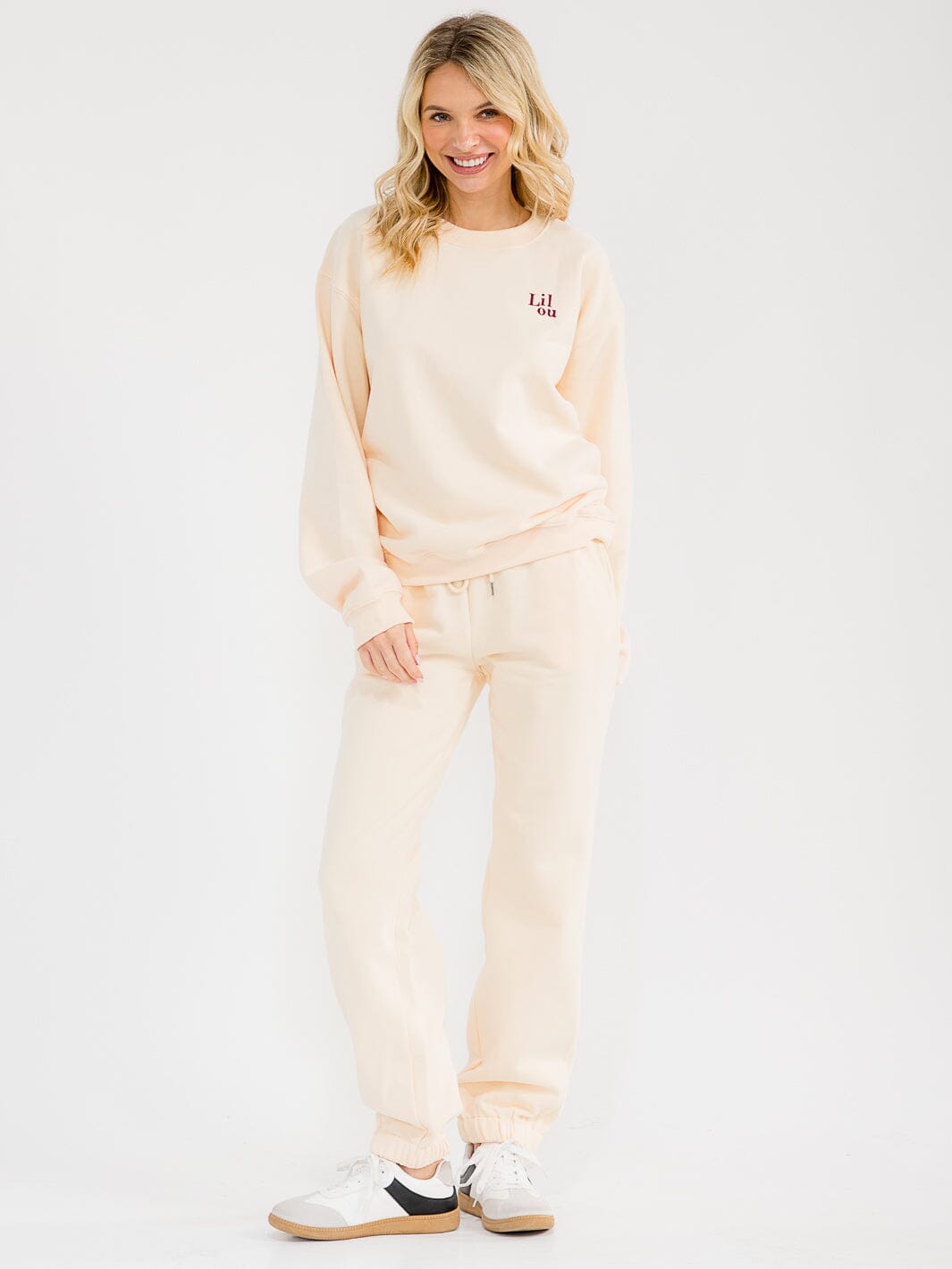 WOMEN'S LONG SLEEVE PULLOVER SWEATER & ELASTIC WAIST PANTS GRAPHIC 2PC. SET