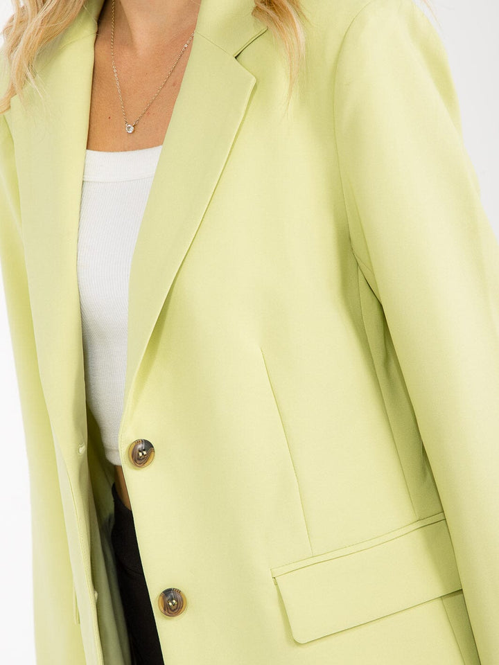 WOMEN'S LONG SLEEVE BUTTON CLOSURE FRONT POCKETS BLAZERS