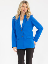 WOMEN'S LONG SLEEVE BUTTON CLOSURE FRONT POCKETS BLAZERS