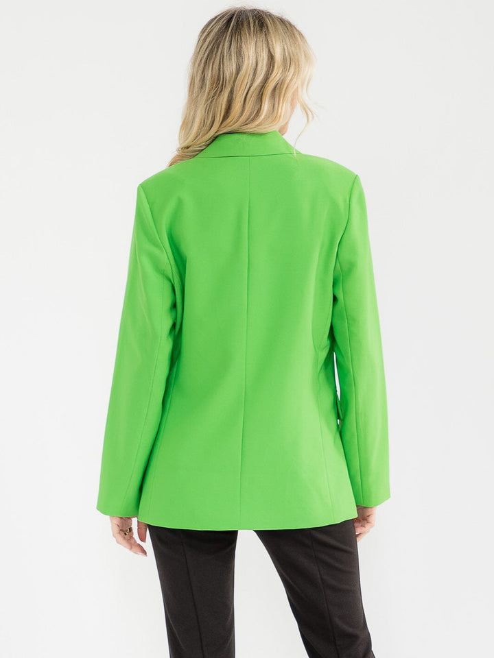 WOMEN'S LONG SLEEVE BUTTON CLOSURE FRONT POCKETS BLAZERS