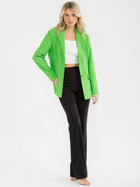 WOMEN'S LONG SLEEVE BUTTON CLOSURE FRONT POCKETS BLAZERS