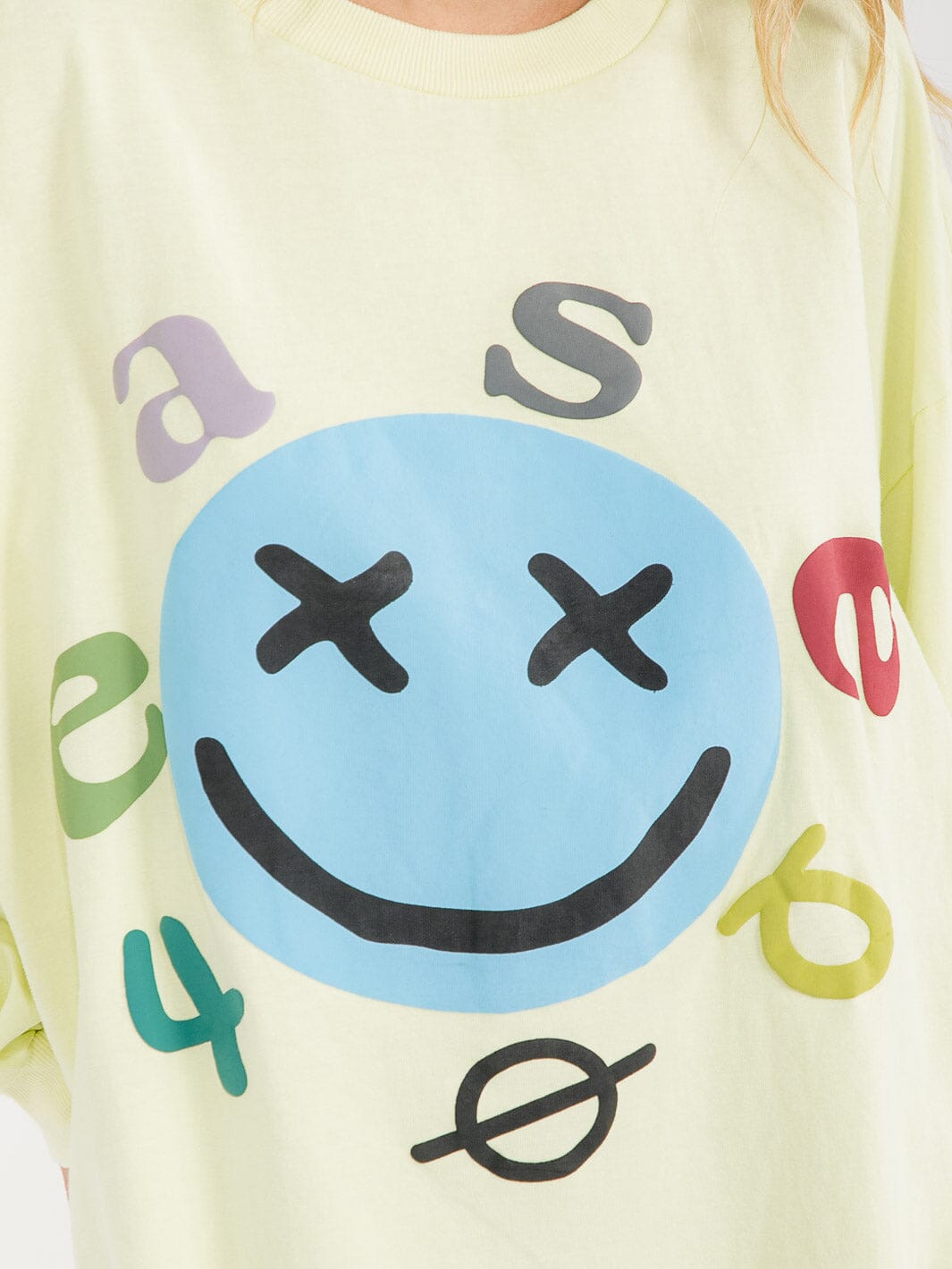 WOMEN'S LONG SLEEVE GRAPHIC OVERSIZED TOP