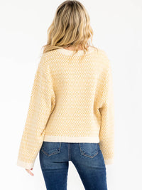WOMEN'S LONG SLEEVE COLORBLOCK PULLOVER SWEATER