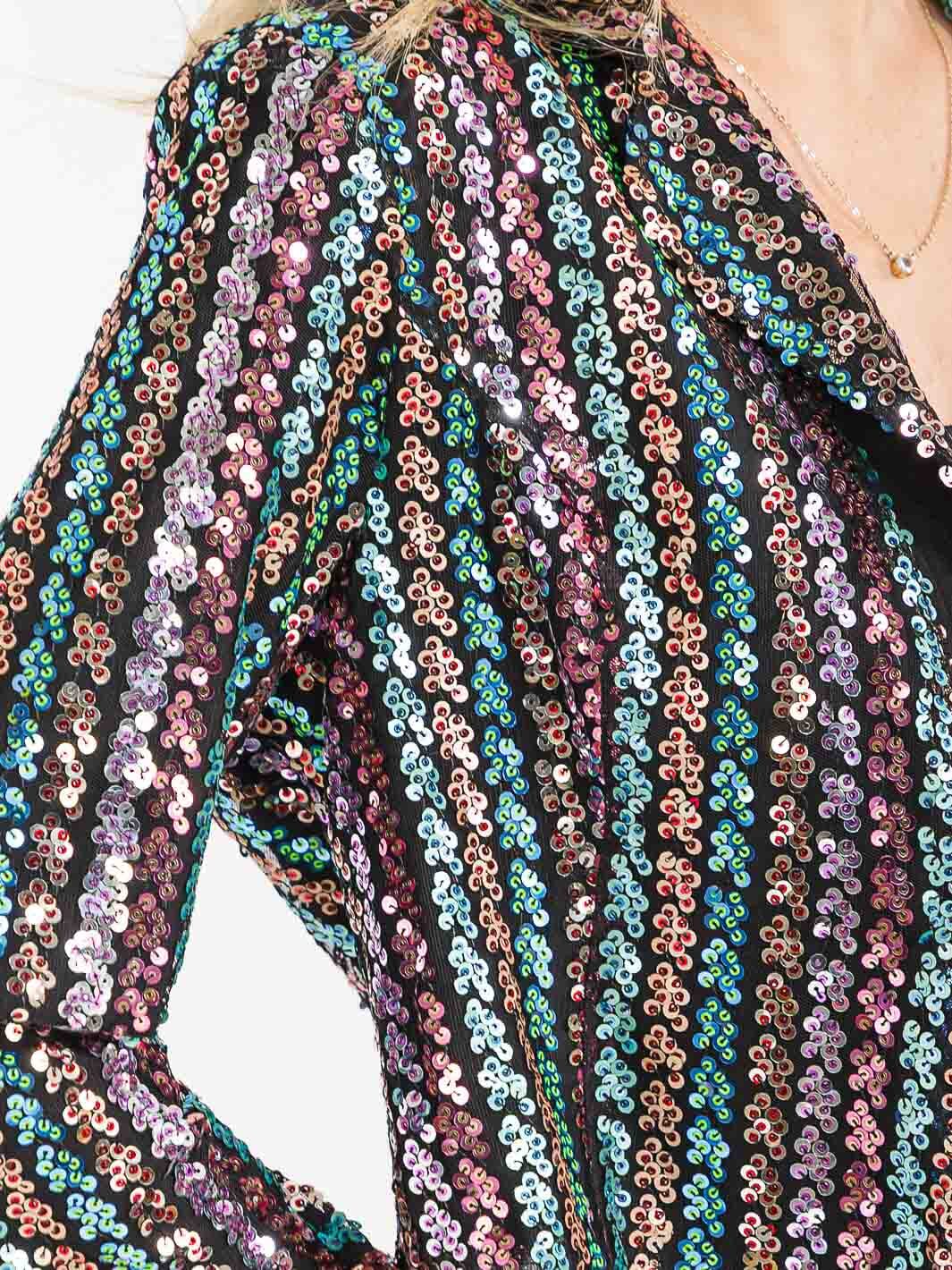 WOMEN'S LONG SLEEVE OPEN FRONT SEQUINS BLAZERS