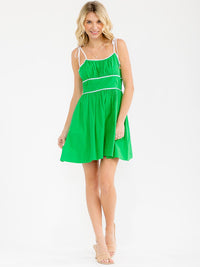 WOMEN'S SLEEVELESS SMOCK FIT & FLARE MINI DRESS