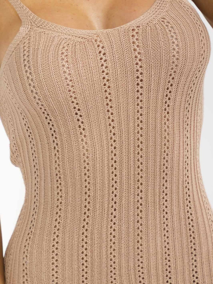 WOMEN'S SLEEVELESS BODYCON KNITTED MINI DRESS (Copy)