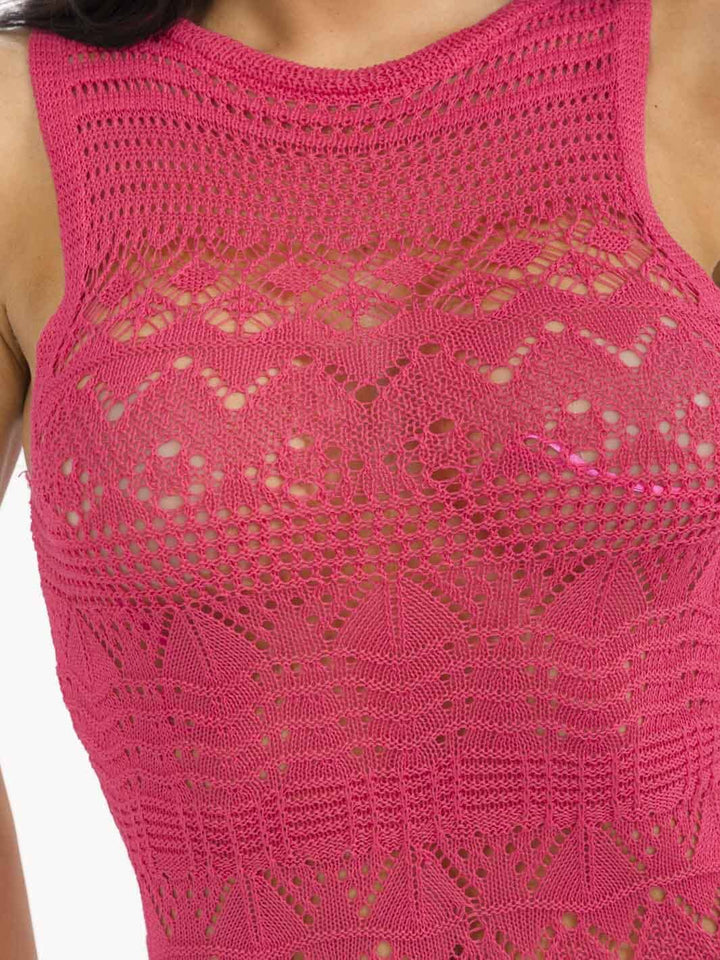 WOMEN'S SLEEVELESS BODYCON KNITTED MINI DRESS