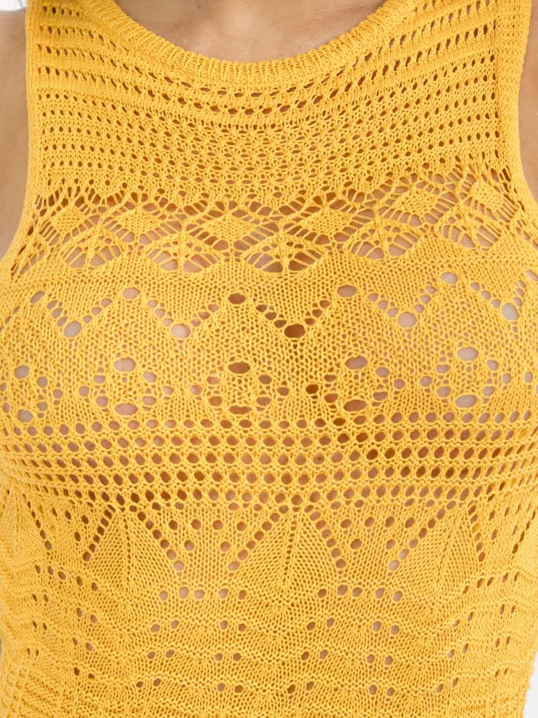 WOMEN'S SLEEVELESS BODYCON KNITTED MINI DRESS