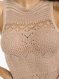 WOMEN'S SLEEVELESS BODYCON KNITTED MINI DRESS