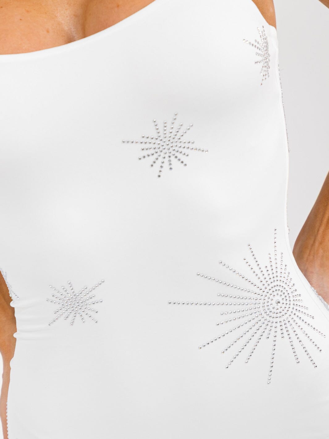 WOMEN'S SLEEVELESS BODYCON RHINESTONE MINI DRESS