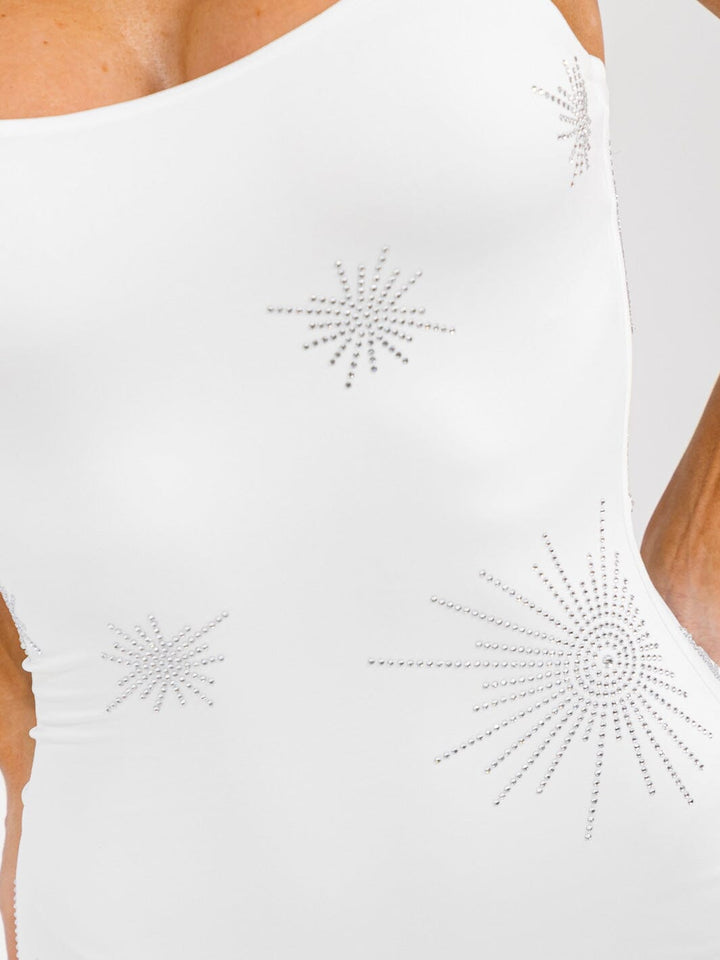 WOMEN'S SLEEVELESS BODYCON RHINESTONE MINI DRESS