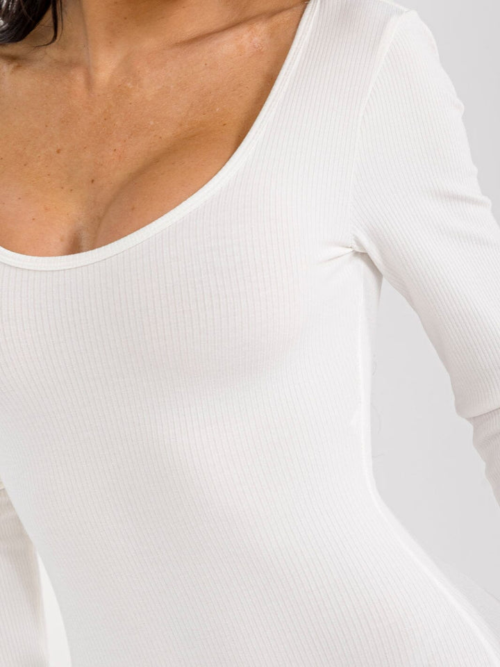 WOMEN'S LONG SLEEVE OPEN BACK SKINNY LEG RIBBED JUMPSUIT