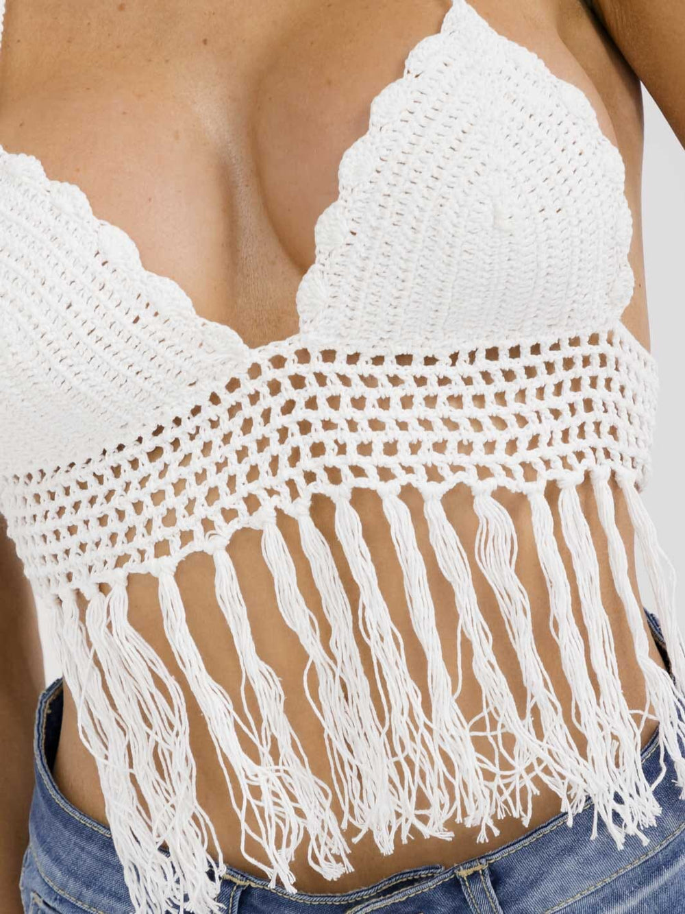 WOMEN'S SLEEVELESS HALTER NECK V-NECK OPEN BACK KNIT CROP TOP