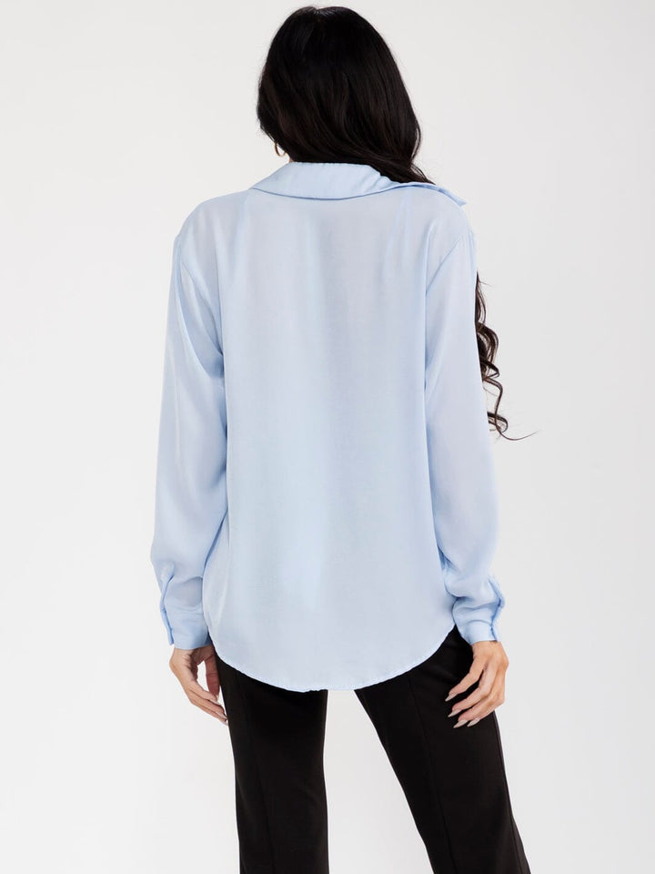 WOMEN'S BRALETTE & LONG SLEEVE BUTTON UP SOLID 2PC TOP