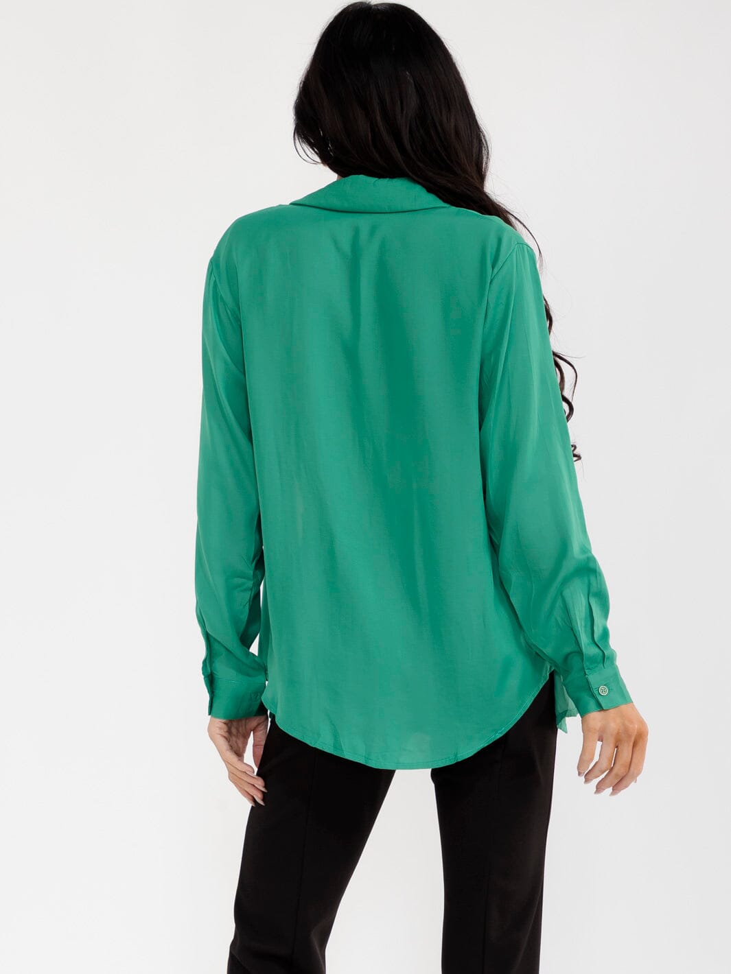 WOMEN'S BRALETTE & LONG SLEEVE BUTTON UP SOLID 2PC TOP