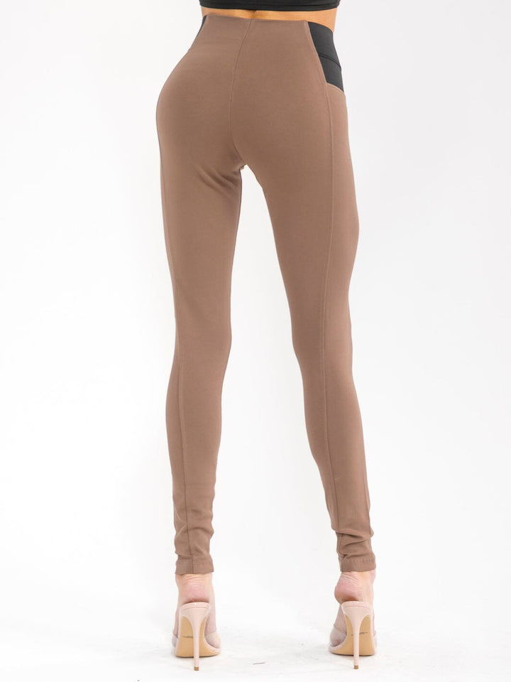 WOMEN'S ELASTIC WAIST SKINNY LEG PANTS