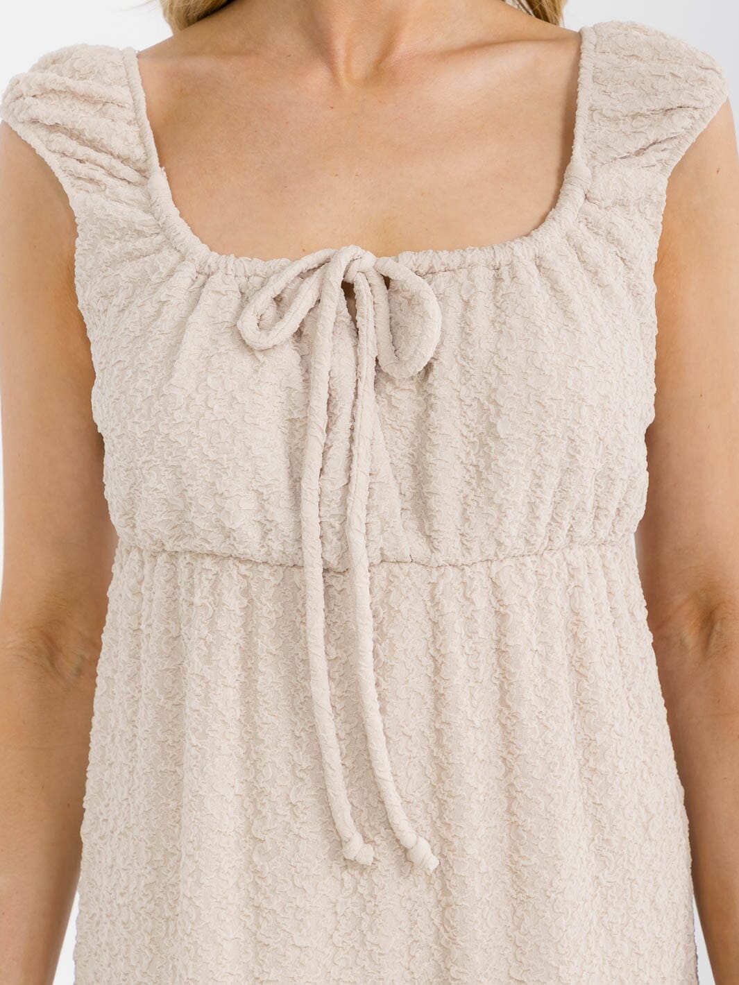 WOMEN'S SLEEVELESS STRETCH TIERED MAXI DRESS