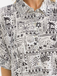 WOMEN'S SHORT SLEEVE TOP & ELASTIC WAIST SHORTS MULTI PRINT 2PC. SET