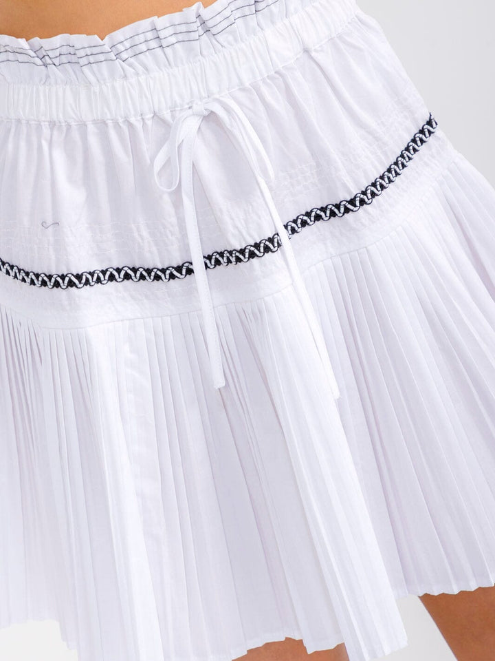 WOMEN'S ELASTIC WAIST PLEATED MINI SKIRT