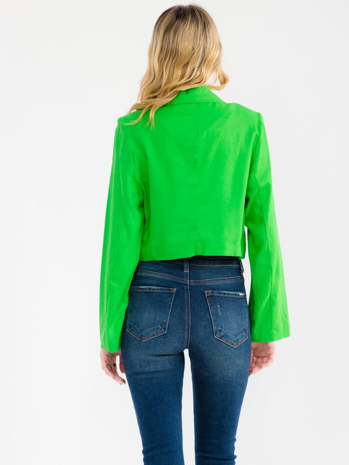 WOMEN'S LONG SLEEVE BUTTON CLOSURE BLAZER