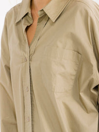 WOMEN'S LONG SLEEVE BUTTON UP OVERSIZED SHIRT