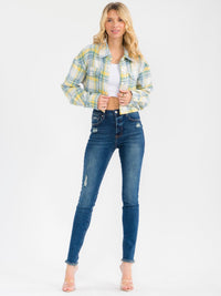 WOMEN'S CROP TANK TOP & LONG SLEEVE BUTTON UP CARDIGAN 2PC TOP (Copy)