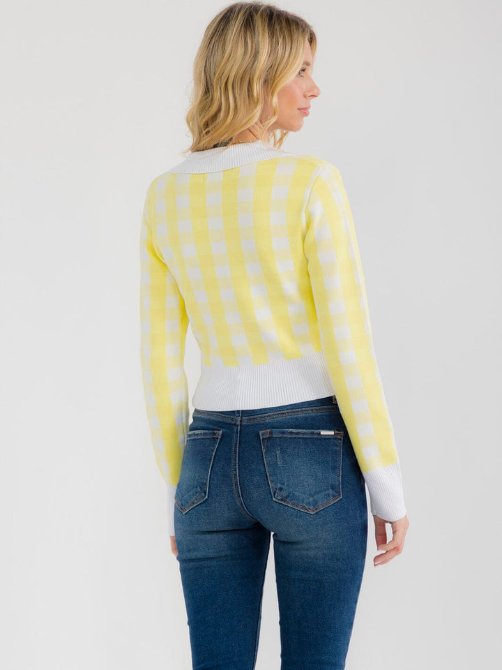 WOMEN'S LONG SLEEVE V-NECK COLORBLOCK PULLOVER SWEATER