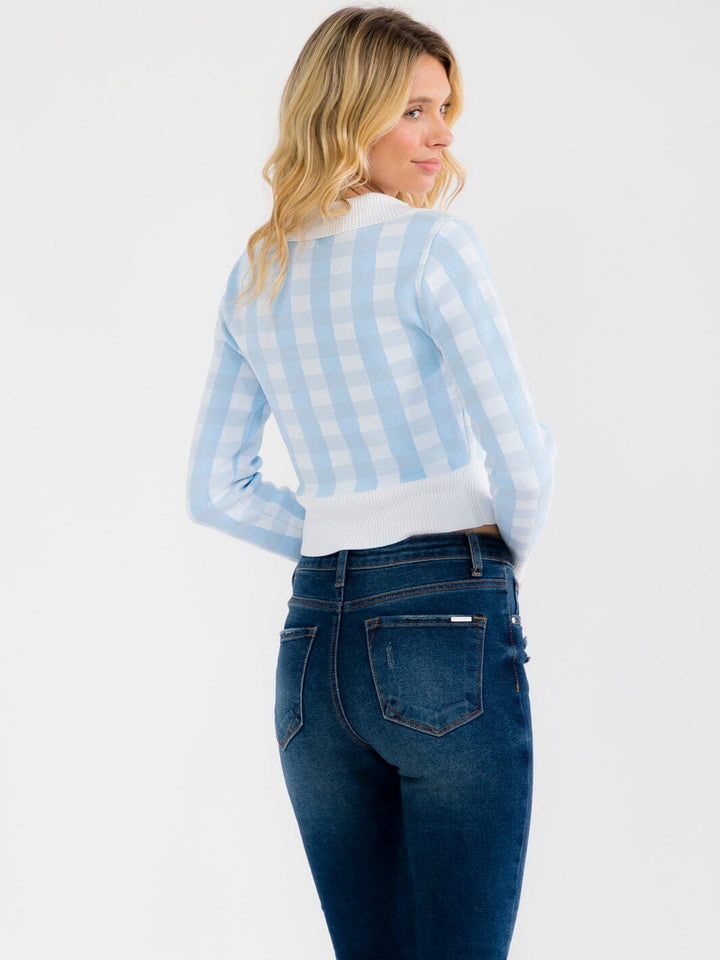 WOMEN'S LONG SLEEVE V-NECK COLORBLOCK PULLOVER SWEATER