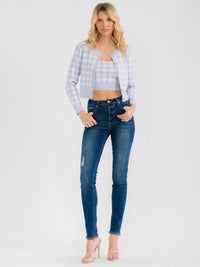 WOMEN'S CROP TANK TOP & LONG SLEEVE BUTTON UP CARDIGAN 2PC TOP
