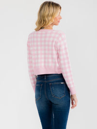 WOMEN'S CROP TANK TOP & LONG SLEEVE BUTTON UP CARDIGAN 2PC TOP