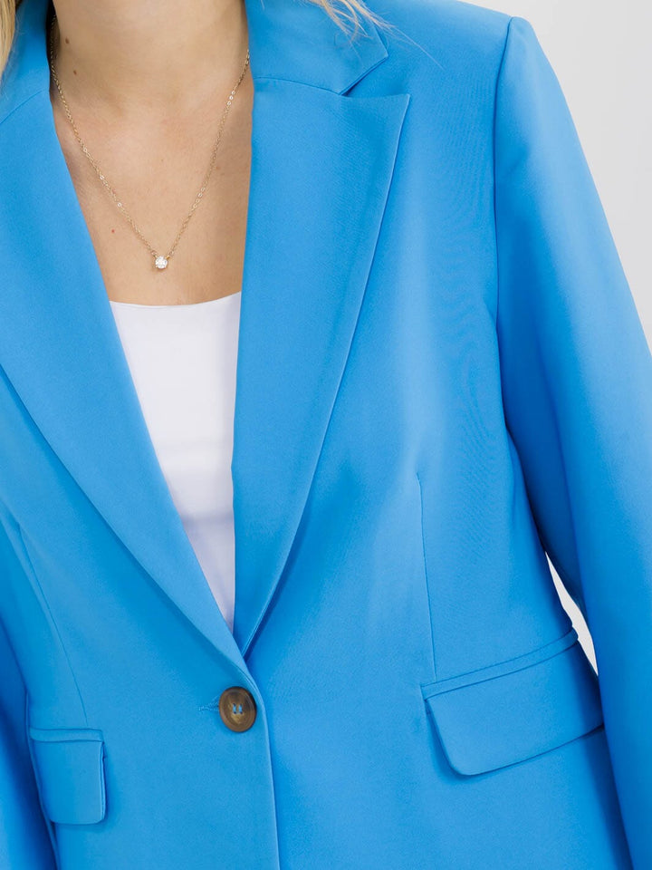 WOMEN'S LONG SLEEVE BUTTON CLOSURE FRONT POCKETS BLAZER