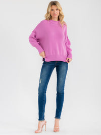 WOMEN'S LONG SLEEVE KNIT PULLOVER SWEATER