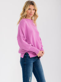 WOMEN'S LONG SLEEVE KNIT PULLOVER SWEATER