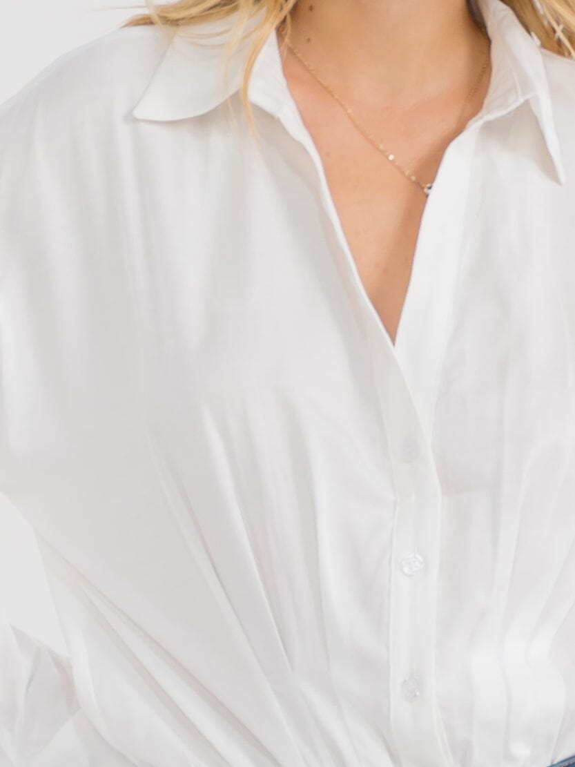 WOMEN'S LONG SLEEVE V-NECK BUTTON UP BODYSUIT