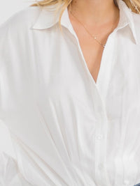 WOMEN'S LONG SLEEVE V-NECK BUTTON UP BODYSUIT