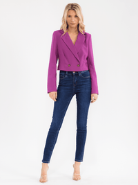 WOMEN'S LONG SLEEVE BUTTON CLOSURE BLAZER