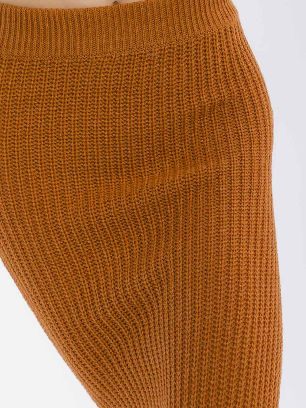 WOMEN'S ELASTIC WAIST RIBBED MAXI SKIRT