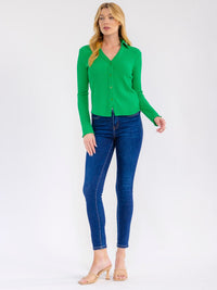 WOMEN'S LONG SLEEVE BUTTON UP BLOUSE