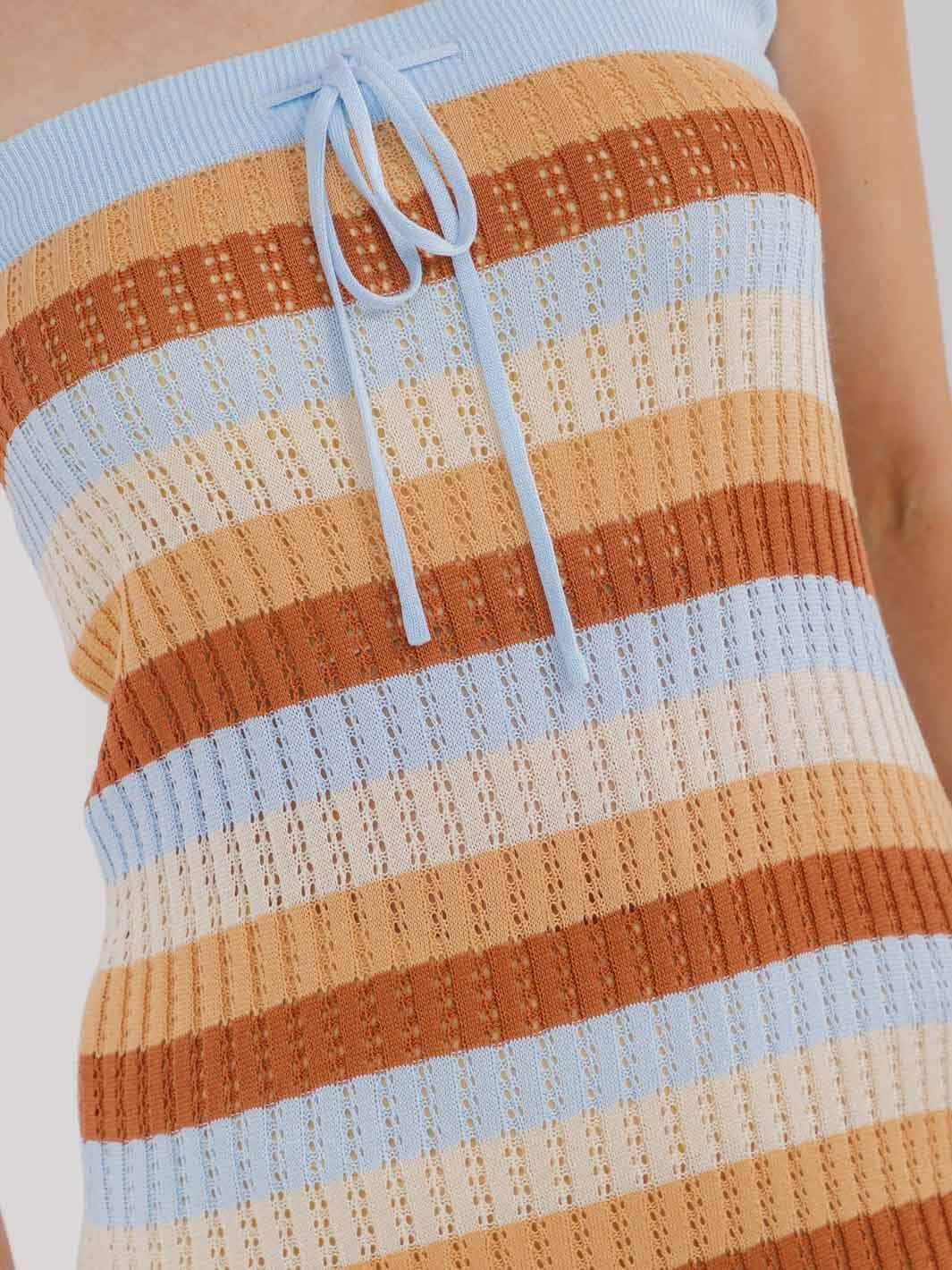 WOMEN'S SLEEVELESS COLORBLOCK BODYCON RIBBED TUBE MAXI DRESS