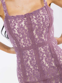 WOMEN'S SLEEVELESS SQUARE NECK BODYCON CROCHET MAXI DRESS