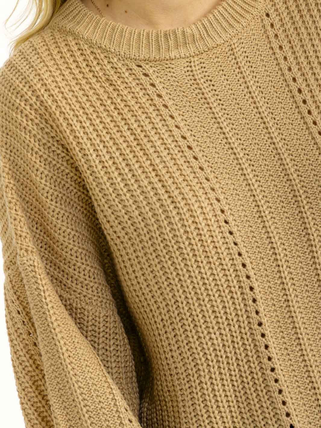 WOMEN'S LONG SLEEVE PULLOVER KNIT SWEATER